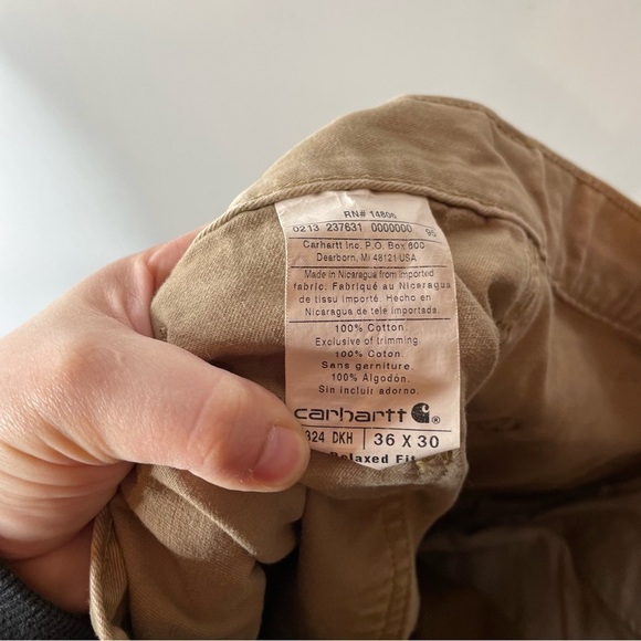 Carhartt Relaxed Fit Khaki Color Pants Size 36x30 - Picture 5 of 5